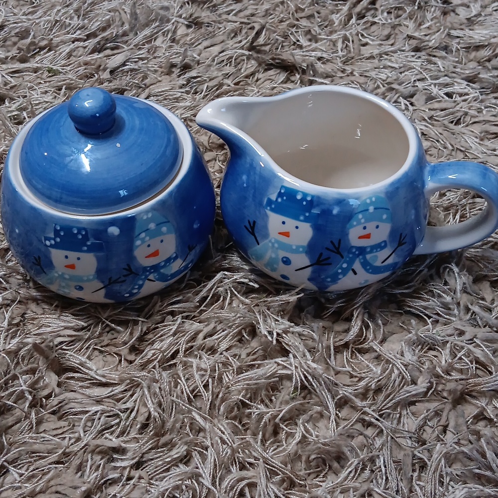Le Gourmet Chef Snowman Cream & Sugar Set